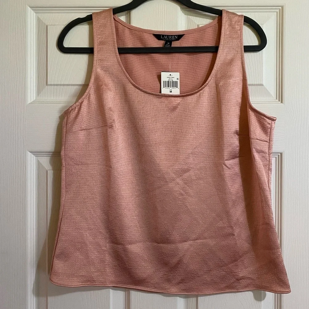 Ralph Lauren New Two Piece Matching Set Medium Top Size 12 Midi Skirt Rose Pink